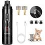 FANCYDOG Dog Nail Grinder LED Lighting 3 Speed Upgraded Pet Nail Trimmer Low Noise Rechargeable Painless Portable for Small Medium Large Dogs & Cats…