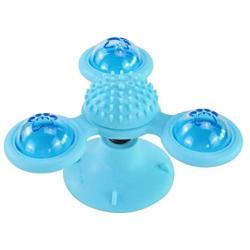 Ttzz Cat Windmill Toy, Three-Headed Windmill Cat Toys with Suction Cup Interactive Toy for Pet