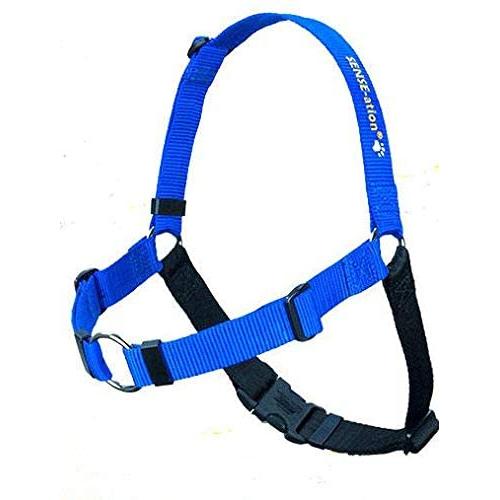 The Original Sense-ation No-Pull Dog Training Harness (Blue, Medium-Large Wide)
