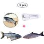 Cheerpet Catnip Toys 2 Pcs Cat Wagging Fish Electric Doll Fish Realistic Plush Toy Cat Pet Interactive Chew Toy Cat Kicker Fish Toy