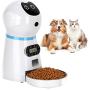 TTPet Automatic Cat Feeder, Timed Dog Food Dispenser, 3.5L Capacity, Stainless Steel Bowl, Portion Control, Voice Recording, Timer Programmable up to 4 Meals a Day