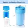 NHXTDWL Dog Paw Cleaner,Upgrade 2 in 1 Dog Paw Cleaner Cup for Cleaning, Massaging, Grooming & Brushing,Dog Brush with Soft Silicone Bristles Portable Pet Feet Cleaner for Medium Dogs (Blue)