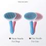 SPDD Pet Dog Comb Hair Brush Trimmer,Dog Manual Shedding Pet Supplies Grooming Deshedding Razor Pet Comb Hair Remover Brush Pet Hair Trimming(Blue Thin)