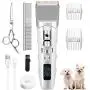 Dog Clippers for Small Dogs 5-Speeds Low Noise Cordless Dog clippers for grooming for Thick Coats Dog Hair Clippers Long Battery Life Rechargeable With 4 Guards 1 Comb 1 Brush 1 Scissors For Dogs Cats Dog Clippers for Small Dogs 5-Speeds Low Noise Cordless Dog clippers for grooming for Thick Coats Dog Hair Clippers Long Battery Life Rechargeable With 4 Guards 1 Comb 1 Brush 1 Scissors For Dogs Cats