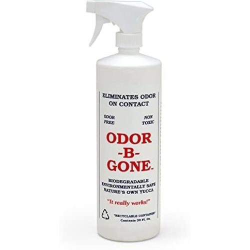 Odor-B-Gone - Cat Urine & Pet Odor Remover Spray - All Natural 100% Safe for Pets and Kids - Odor-Free - No Dyes or Perfumes - 32 oz Spray Bottle