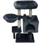 FISH&NAP Cat Tree Cat Tower Cat Condo Sisal Scratching Posts with Jump Platform Cat Furniture Activity Center Play House Grey