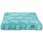 Teal Sea Horse Extra Large Rectangle Indoor Outdoor Pet Dog Bed With Removable Washable Cover By Majestic Pet Products