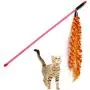 Cat Kitten Pet Wand Teaser Toy Catcher Stick Interactive Playing Chaser Colorful