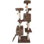 LOVEPET 72'' Stable Cute Sisal Cat Climb Holder Cat Tower Multifunction Combination Cat Jumping Platform Cat Furniture Leopard Print (23.23'' x 22.44'' x 71.65'')