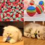 20 Pcs Cute Rainbow Toy Ball Small Dog & Cat Pet Eva Toys Golf Practice Balls