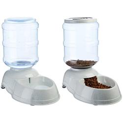 Amazon Basics Gravity Pet Food Feeder and Water Dispensers