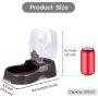 Flexzion Pet Water Dispenser Station, Black (1/4 Gallon) Auto Replenish Gravity Waterer Drinking Fountain Bottle Bowl Dish Portable Stand for Small Dog Cat Animal