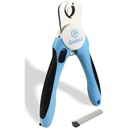 gonicc Dog & Cat Pets Nail Clippers and Trimmers - with Safety Guard to Avoid Over Cutting, Free Nail File, Razor Sharp Blade - Professional Grooming Tool for Large and Small Animals gonicc Dog & Cat Pets Nail Clippers and Trimmers - with Safety Guard to Avoid Over Cutting, Free Nail File, Razor Sharp Blade - Professional Grooming Tool for Large and Small Animals