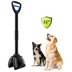 ibestbuy 32'' Long Handle Large Pooper Scooper for Large Dogs and Small Dogs with Non-breakable Premium Material and Durable Spring,Portable Foldable for Easy Grass and Gravel Pick Up