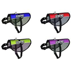 DO NOT PET Service Dog mesh Vest Harness Cool Comfort Nylon for Dogs Small Medium Large Purchase Comes with 2 Reflective DO NOT PET Removable Patches. Please Measure Your Dog Before Ordering