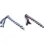GoodsBeauty Interactive Dog Toys - Extendable Flirt Pole with 2pcs Braided Rope Tugs for Dog Outdoor Entertainment, Train and Exercise, Black, Size L