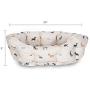 Fringe Studio Cuddler Pet Bed, Medium, Happy Breeds, Natural, 28 x 24 x 9 (216004), Tan