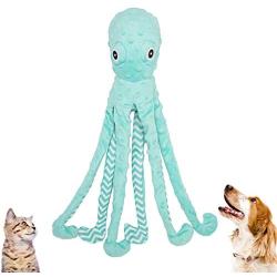 Expawlorer Octopus Dog Toy - Best Squeaky Dog Plush Toys Pet Puppy Soft Treat Chew Toy Interactive for Small to Medium Breeds Dogs Cats Playing, 17''