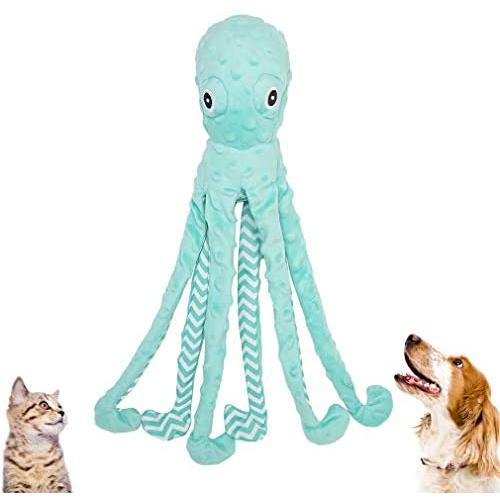 Expawlorer Octopus Dog Toy - Best Squeaky Dog Plush Toys Pet Puppy Soft Treat Chew Toy Interactive for Small to Medium Breeds Dogs Cats Playing, 17'' Expawlorer Octopus Dog Toy - Best Squeaky Dog Plush Toys Pet Puppy Soft Treat Chew Toy Interactive for Small to Medium Breeds Dogs Cats Playing, 17''