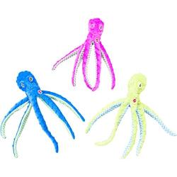 SPOT Ethical Pets Skinneeez Extreme Stuffingless Durable Squeaker Octopus Dog and Cat Toy, 16'', Assorted