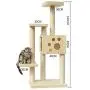 SAsagi Solid Wood Pine Cat Tree,Scratching Board Cat Furniture Tower House Cat Nest Toy Can Multi-Places for Play Sleep Grinding Claws