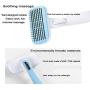 TOTTPED Pet self-Cleaning Nail Rake Comb cat and Dog Hair Brush removes All Hair, Knots, Cleans and Sheds
