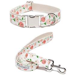 Bubblepup Dog Collar and Leash Set, Dog Collar with Leash Set Adjustable Dog Collar and Leash for Small Medium Large Dogs