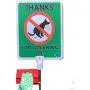 No Poop Dog Signs Poop Bag Dispenser | Stop Dogs from Pooping On Your Lawn | Sign Reads: Thanks For Cleaning Up | Protect Property | No Poo | No Pooper Scooper | (Thanks For Cleaning Up)