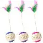 MOMU Pet Cat Kitten Toy Rolling Scratching Ball Tumbler Interactive Doll with Feather MOMU Pet Cat Kitten Toy Rolling Scratching Ball Tumbler Interactive Doll with Feather