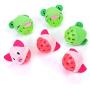 ocijf179 Cat Toy 3Pcs Frog Pig Shape Plush Bell Hollow Out Round Ball Cat Kitten Interactive Toy - Pink Pig