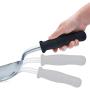 Scoop Monster Silver Cat Litter Scooper with Easy Grip Soft Foam Ergo Short Sturdy Handle and Super Large Non-Stick Deep Shovel for Fast Sifting – Suitable for Sore Hands Too