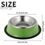 CEREALY 3 Color Dog Bowl Stainless Steel Cat Feeder Bowl Water Bowl with Non-Slip Rubber Base Easy to Clean Pets Feeding Accessories for Small Dogs Cats Pets Kittens Ppuppy Rabbits Hamsters