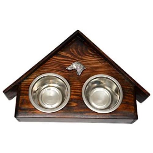 Saluki, a Dogs Bowl with a Relief from ArtDog