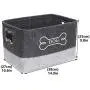 Geyecete Dog Toys Storage Bins Felt pet Baskets,Dog Toy Box Large with Designed Metal Bone-Shaped Handle,Organizer Storage Basket Stitching Geyecete Dog Toys Storage Bins Felt pet Baskets,Dog Toy Box Large with Designed Metal Bone-Shaped Handle,Organizer Storage Basket Stitching