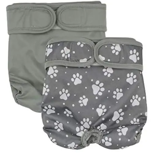 Metrical Reusable Washable Female Dog Diapers (Pack of 2), Adjustable Female Dog Wraps Sanitary Pants (Large(21-25)) Metrical Reusable Washable Female Dog Diapers (Pack of 2), Adjustable Female Dog Wraps Sanitary Pants (Large(21-25))