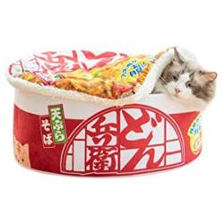 ZY-KL Noodle Pet Bed & Sofa，Keep Warm and Super Soft Creative Pet Nest，Waterproof Bottom Round Bed for Small Cats and Small Dogs Removable Washable Cushion