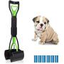UPSTONE Folding Pets Pooper Scooper Set for Dogs with Poop Bags Waste Pick up Best Long Handle Scoop Easy to use Portable and Heavy Duty with Jaw Claw Bin (23.5 inches)