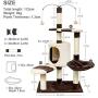 S-Lifeeling Cat Tree Cat Tower Cat Climbing Frame with Cat Litter Sisal Cat Toy with Cat Nest Jumping Platform Crawling Cat Rack (Fish Shape)