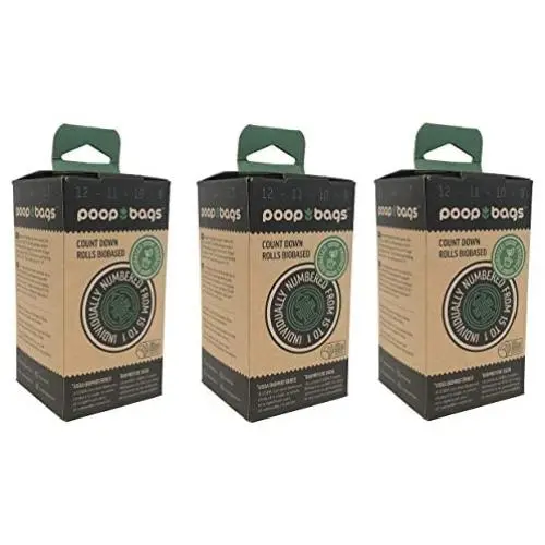 PoopBags Recycled 9x13 Dog Waste Bags- Doggie Poop Bags, Eco-Friendly on a Roll (Тhree Pаck) PoopBags Recycled 9x13 Dog Waste Bags- Doggie Poop Bags, Eco-Friendly on a Roll (Тhree Pаck)