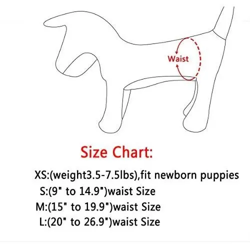 Dog Diapers Female for Medium Dogs,(3 Pack) Premium Washable