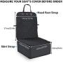 Pettom Pet Bucket Seat Cover Booster Seat 2 in 1 Deluxe Dog& Cat Front Seat Cover for Cars Non- Slip Backing Waterproof (Black)