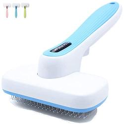 Emperor Pets Self Cleaning Slicker Brush for Dogs & Cats - Removes Tangled Hair, Undercoat Brush for Dogs, Dog Grooming Brush, Great Dog Brush for Shedding Long Hair Dog Brush Long Hair Cat Brush