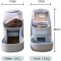 Pets Feeder Set Dog Feeder Cats Feeder with Water Dispenser Automatic Gravity Big Capacity Pets Feeder Auto for Small Medium Big Cats Dogs (Gray)