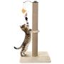 Akarden Cat Scratching Post, 360 Degree Roating Cat Claw Scratcher with Hanging Ball, Cat Furniture, Soft Smooth Plush, 26.3 in Height