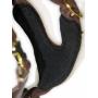 Dean and Tyler The Blade with Handle Solid Brass Hardware Leather Dog Harness, Brown, Medium - Fits Girth Size: 20-Inch to 32-Inch