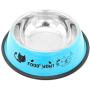 SMALLLEE_LUCKY_STORE Small Dog Cat Bowl, Blue, Medium