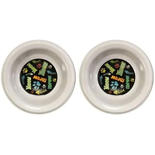 Black Duck Brand Pet Bowl Melamine 2cat/2dog 7in Dog Bowl/5.5in Cat-4ast Dsgn Black Duck Brand Pet Bowl Melamine 2cat/2dog 7in Dog Bowl/5.5in Cat-4ast Dsgn