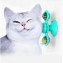 MAITING Interactive Cat Catnip Toy for Indoor Cats, Windmill Catnip Toy Funny Kitten Toys Cat Toothbrush Toy Cats Hair Brush Turntable Massage Scratching Tickle（Blue）