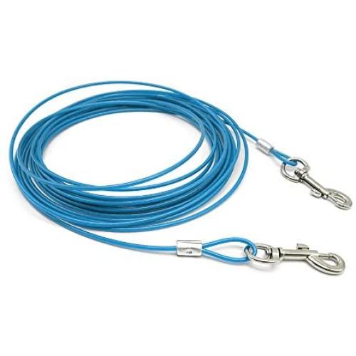 Beirui Premium 10/16/32 Dog Tie-Out Cable - Heavy Duty Dogs Chain Leashes - Perfect Pets Lead for Small & Medium Size