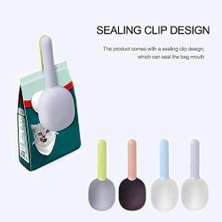 Kincown [Long Handle with Clip Dog Food Scoop-Cat Food Scoop-Dog Food Measuring Scoop-Pet Food Scoop -1 Cup Measuring Scoop